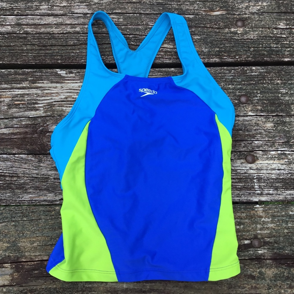 Speedo Girls Swim Racerback Tankini Top Size 14